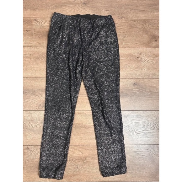 Free People Sequin Party Pant Black Joggers Pocket XS - Picture 3 of 7